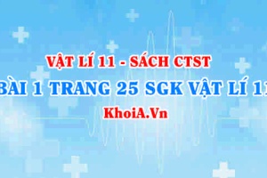 Bài 1 trang 25 SGK Vật lí 11 Chân trời sáng tạo